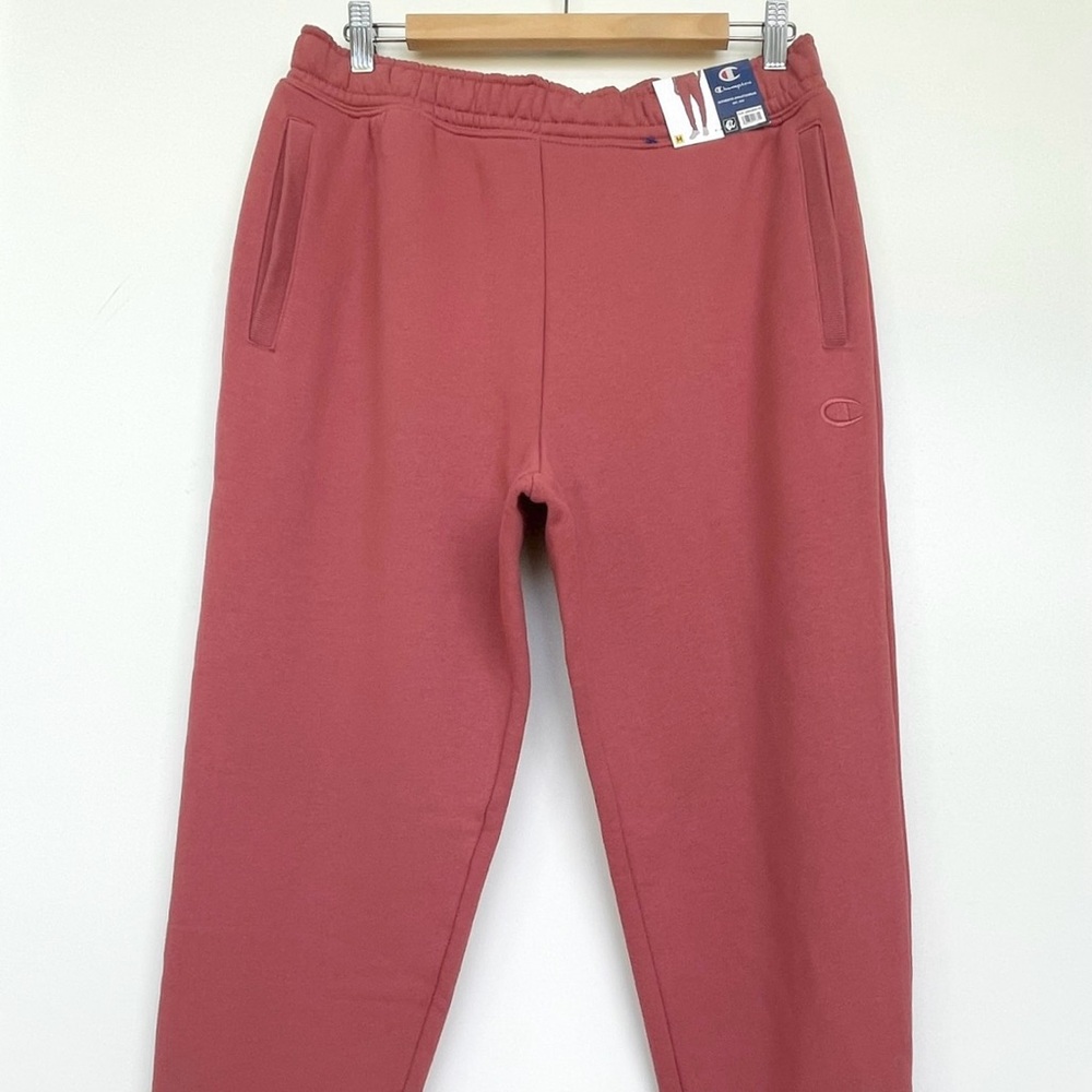 Champion Jogger Fleece Pants Inner Drawcord Pockets Embroidered Logo Stretch - Picture 8 of 15